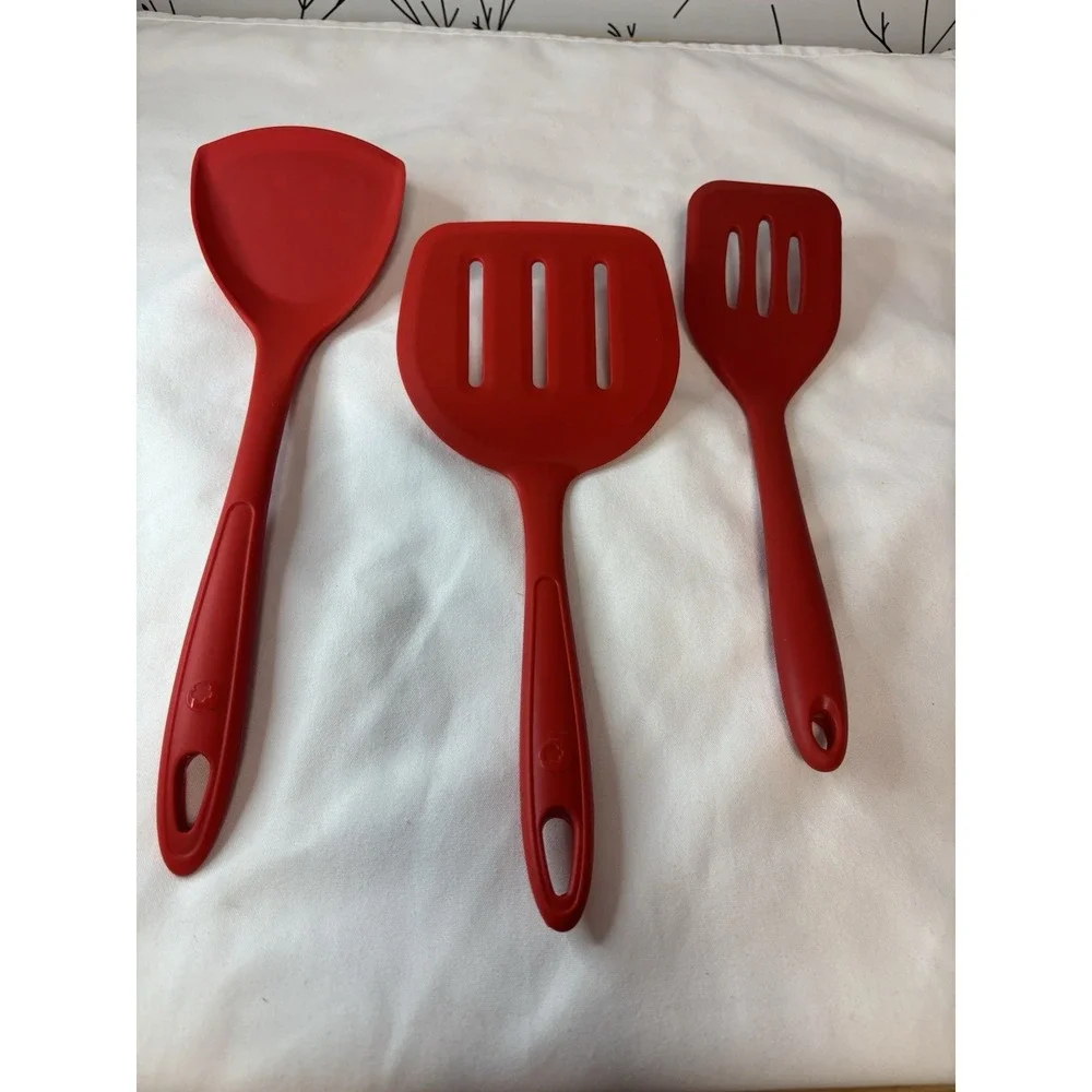 Red‎ Silicone Kitchen Utensils 3pcs KochBlume